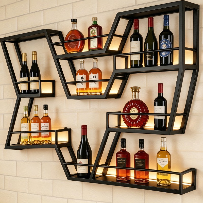 Home Bar Lounge - Wandkleine barkast Barman Designer Opbergruimte Display